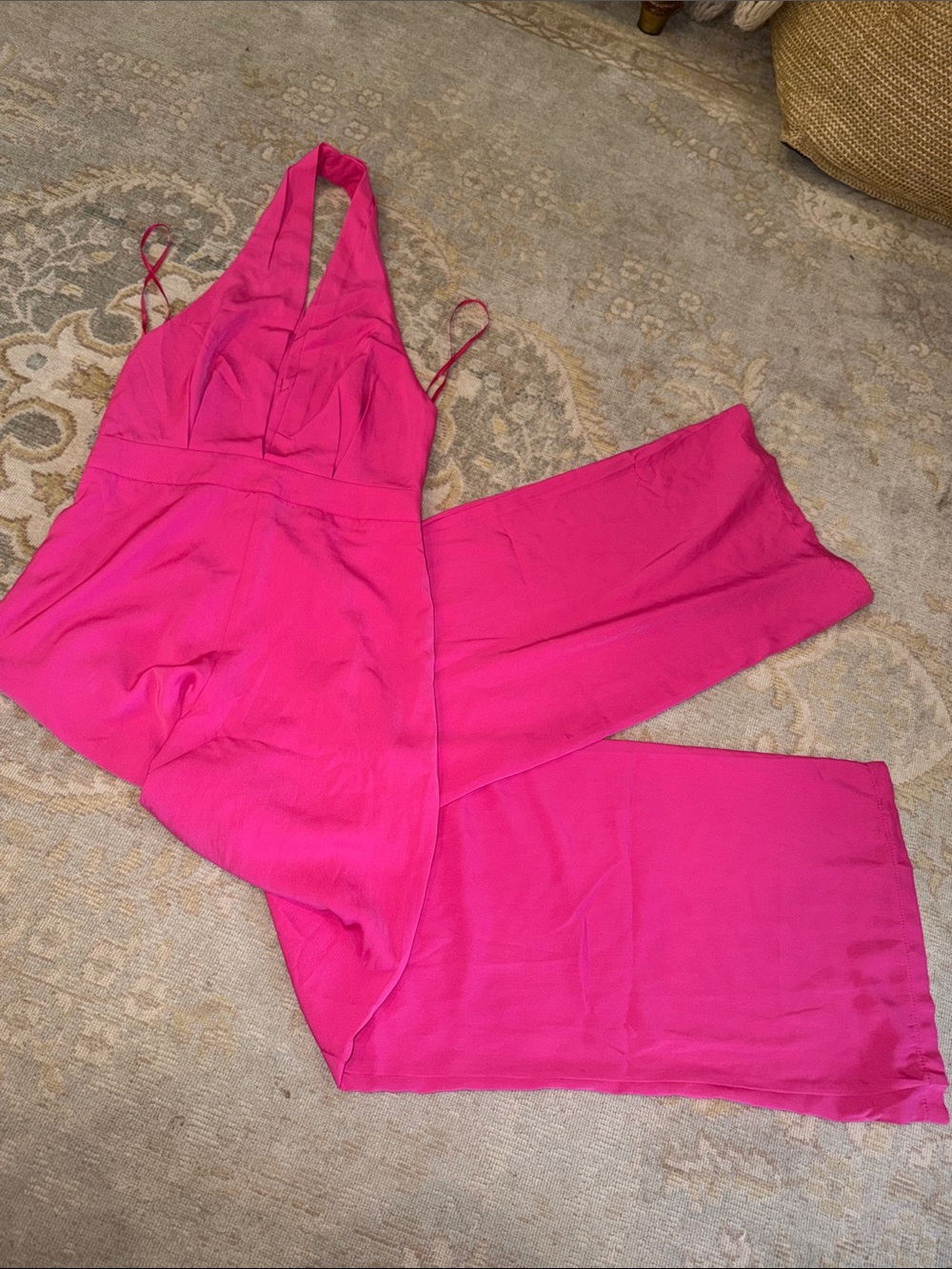 DO+BE Vibrant Hot Pink Halter Jumpsuit